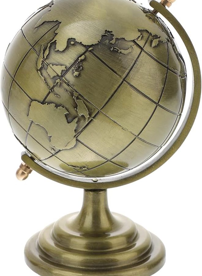 زخرفة مكتبية عالمية دوارة من البرونز العتيق لتزيين المكتب أو الدراسة أو المنزل - Image 1